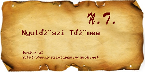 Nyulászi Tímea névjegykártya