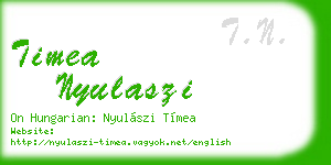 timea nyulaszi business card
